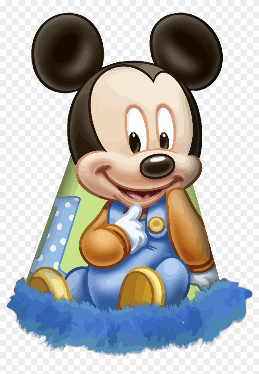 Feather Baby Mickey Clipart Png - Baby Mickey Mouse 1st Birthday Clipart Transparent Png