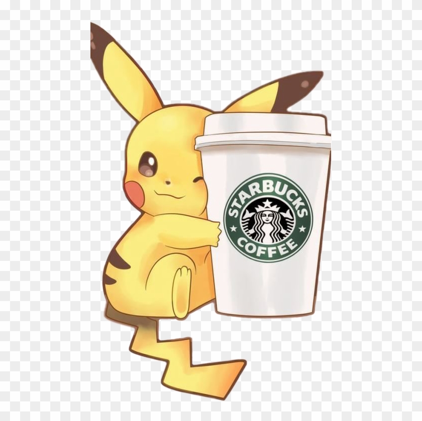 #starbucks #coffee #cafe #picachu #pikachu #kawwaii - Cute Backgrounds For Girls Clipart