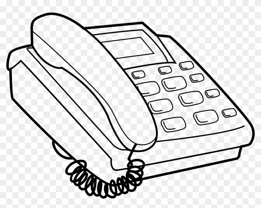 Telephone Svg Image For Videoscribe Icons Png - Telephone Clipart Black And White Transparent Png