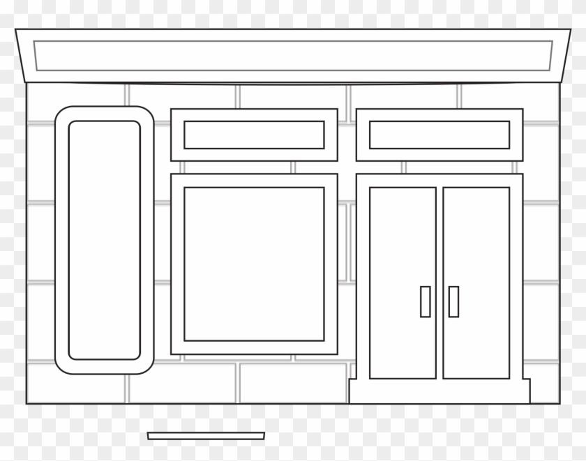 Graphic Gorgeous Store Doors Clipart Design Ideas Of - Shop Front Colouring Page - Png Download