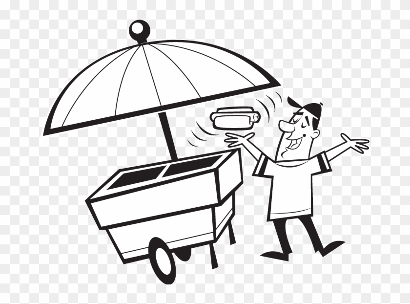 Here's Where We Will Be - Hot Dog Stand Drawing Easy Clipart
