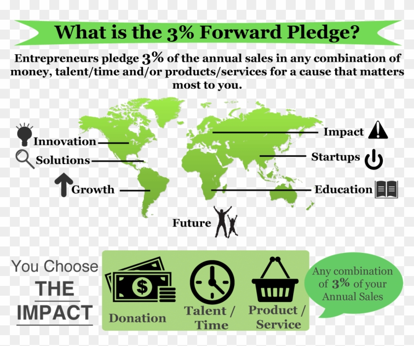 3 Pledge 2 2 - World Map Clipart #3328045