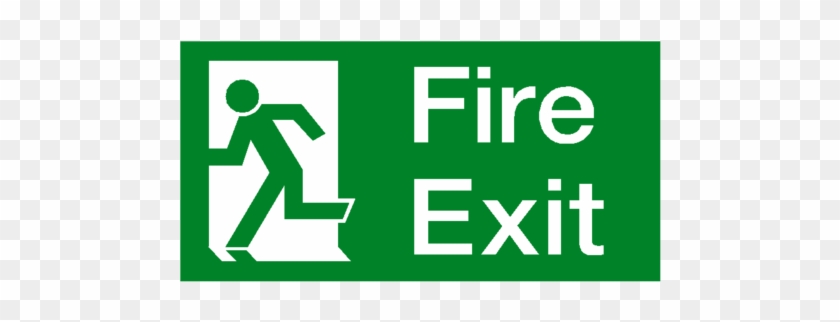 Fire Exit Sign Left - Fire Exit Sign Transparent Clipart