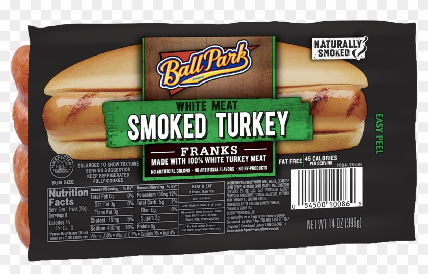 Ball Park Smoked White Bunsize Length Meat Turkey Franks, Clipart #3328311