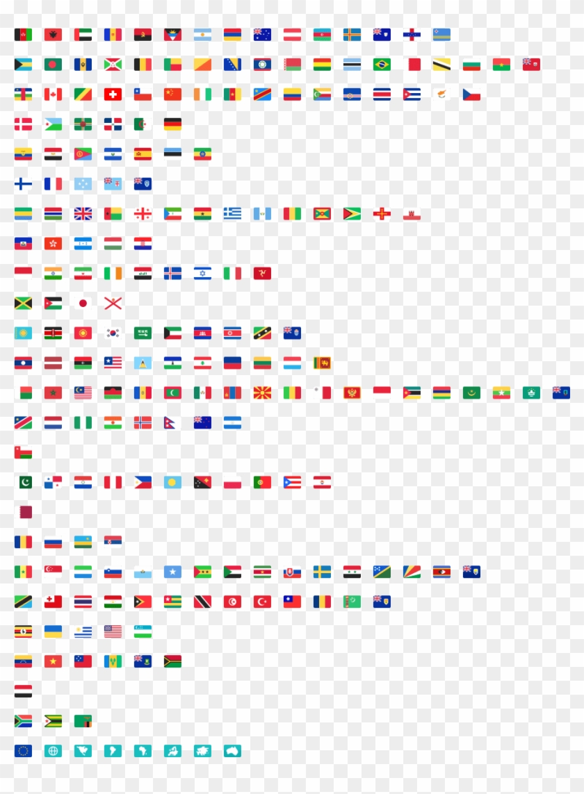 Country Flags Kit - Woocommerce Font Icons Clipart
