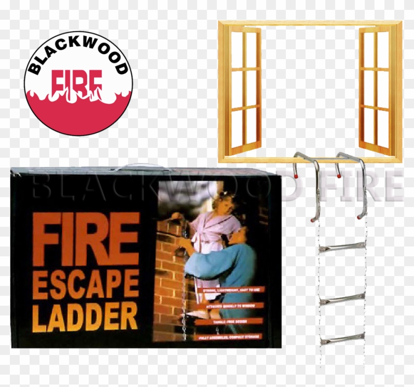 A Good Quality Fire Escape Ladder - Poster Clipart