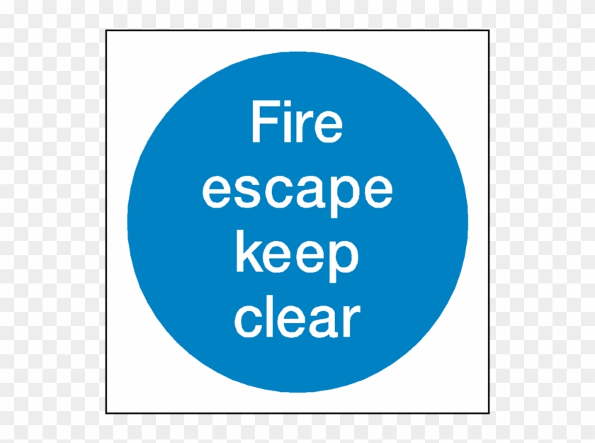Fire Escape Keep Clear Sticker - Fire Door Keep Shut Sign Clipart