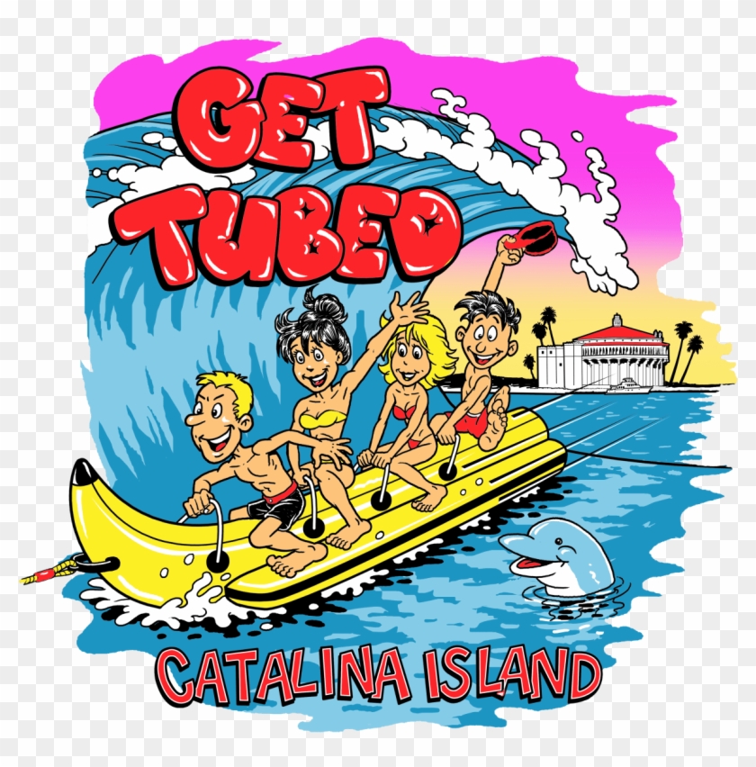 Get Tubed Catalina Island Logo - Boating Clipart
