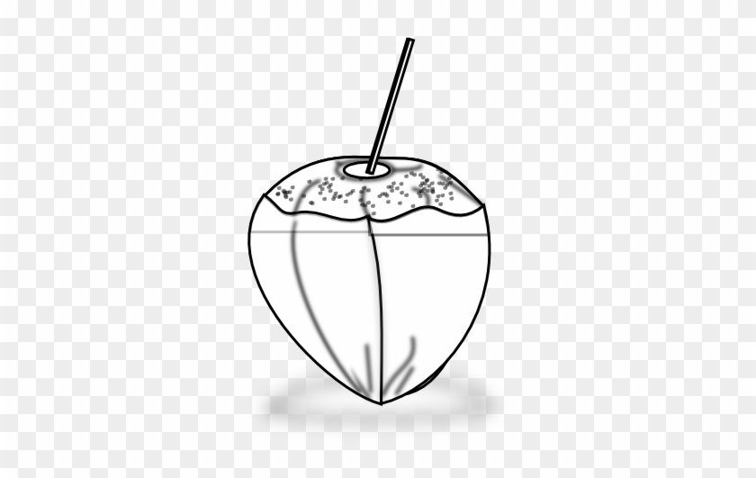 Food Coconut Icon Coconut Icon Black White Line Art - Coconut White Png Clipart