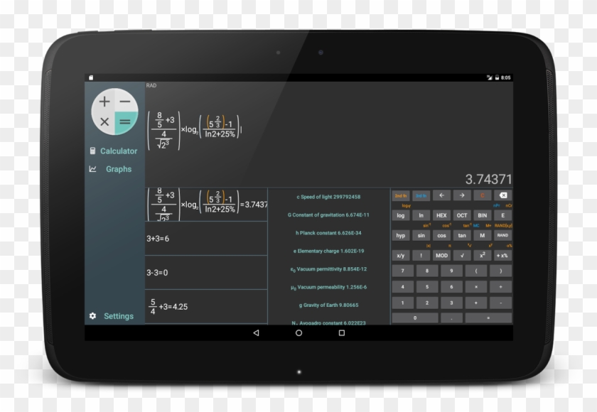 Scientific Calculator & Graphs - Smartphone Clipart