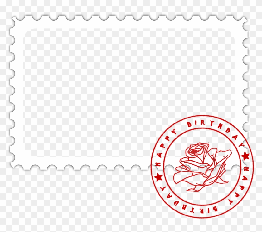 Photo Frame, Postage Stamp, Birthday, Card, Photo - Postage Stamp Postcard Frame Png Clipart