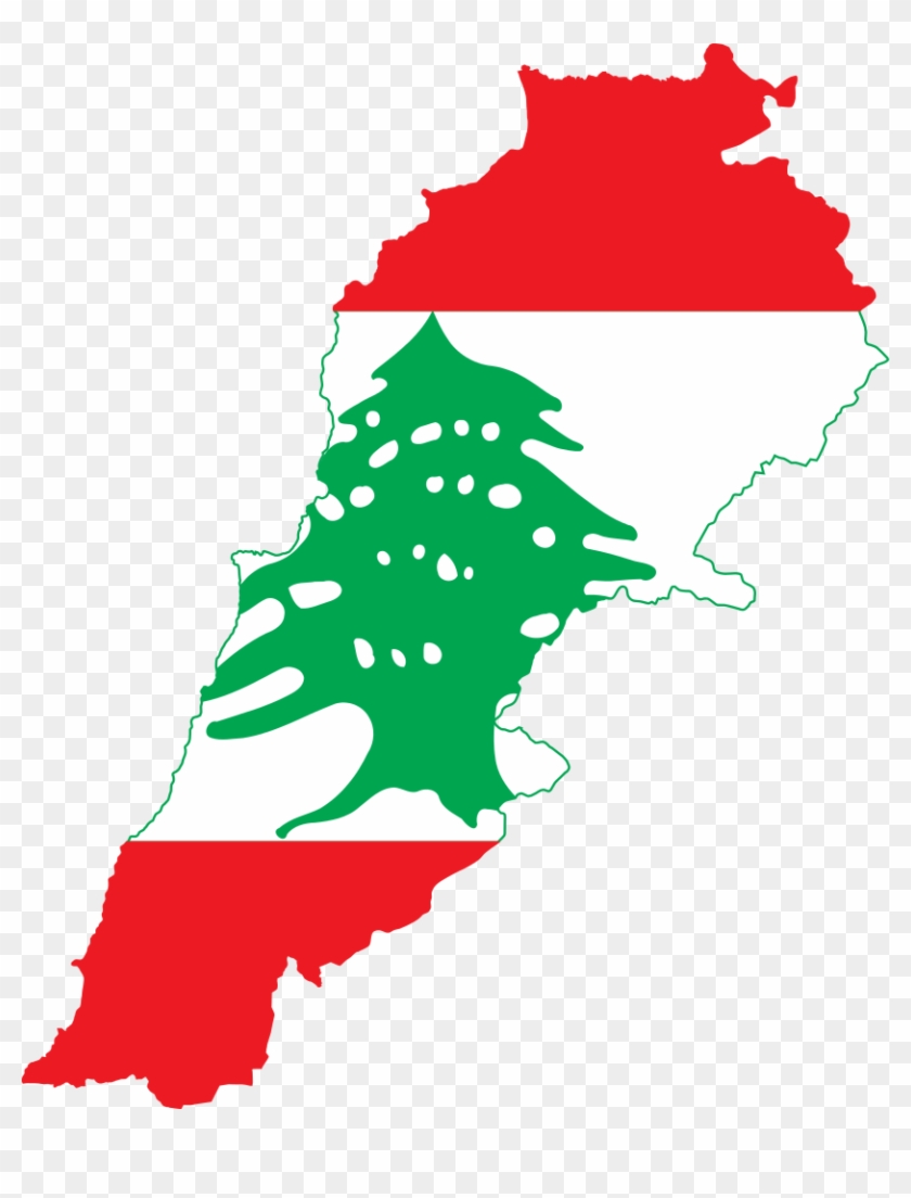 Flag-map Of Lebanon - Lebanon Flag Map Clipart #3330695