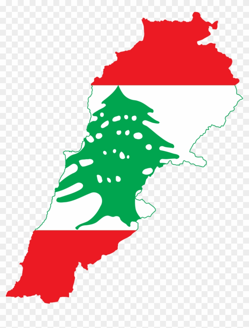 Flag-map Of Lebanon - Lebanon Flag Map Clipart
