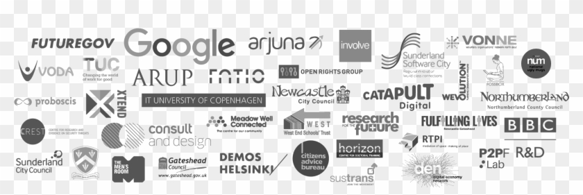 Not-equal Network Partners - Monochrome Clipart