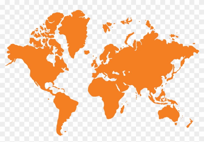View By State/province - Vector World Map Flat Clipart