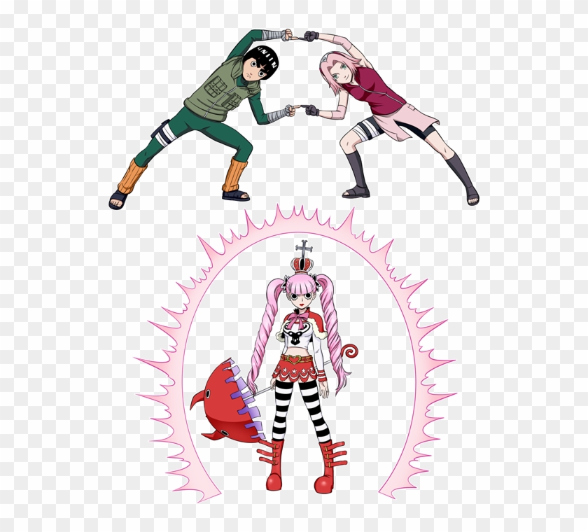 Sakura, Rock Lee And Perona Preview - Cartoon Clipart #3332530