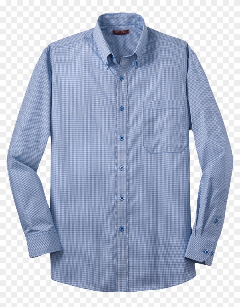 Mini Check Non Iron Button Down Shirt - Button Down Shirt Transparent Clipart
