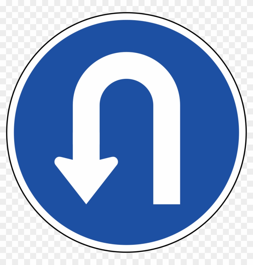 U Turn Sign Png Picture - Portable Network Graphics Clipart #3332845