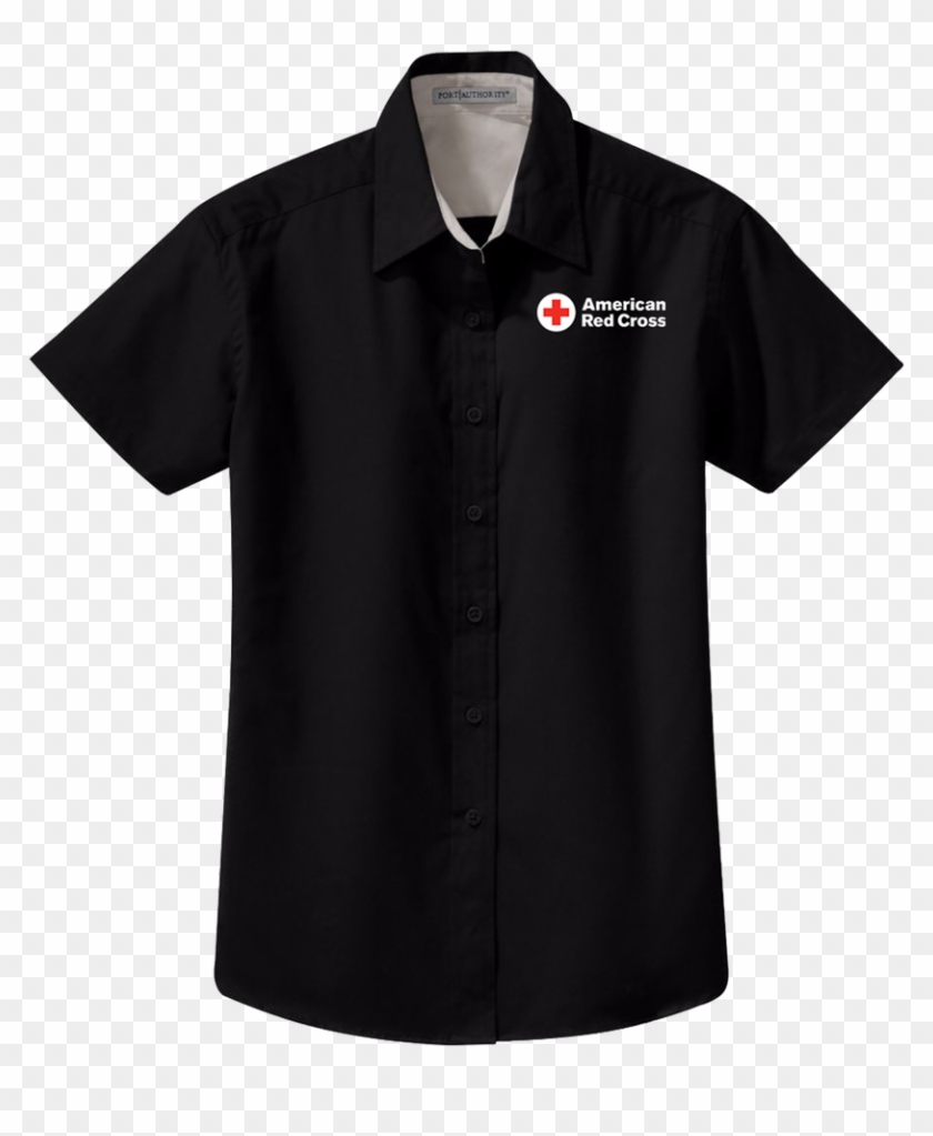 Womens Short Sleeve Button Down Oxford Dress Shirt - Shirt Clipart #3333152