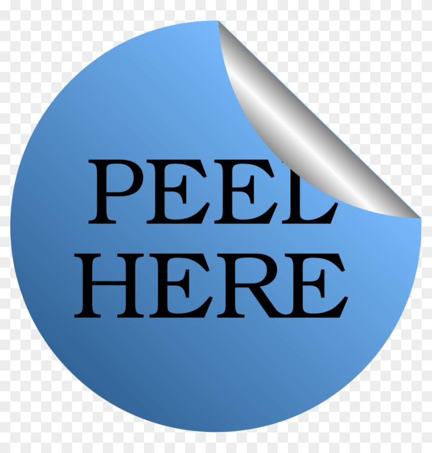 Peel Sticker Medium 600pixel Clipart, Vector Clip Art - Peel Here - Png Download #3333229