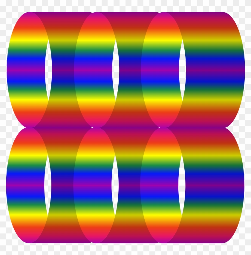 Abstract Gradient 3d Cylinders 684346 - Circle Clipart #3333292