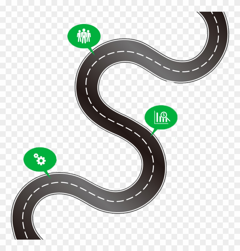 Road Map Infographic Clip Art - Road Map Vector Png Transparent Png