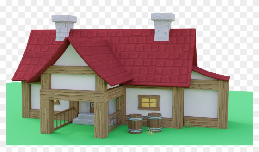 Wiphouse With Hand Painted Textures - House Clipart #3334597