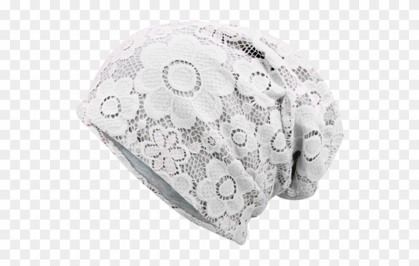 Lace Striking Floral Breathable Beanie Hat - Embroidery Clipart #3334667