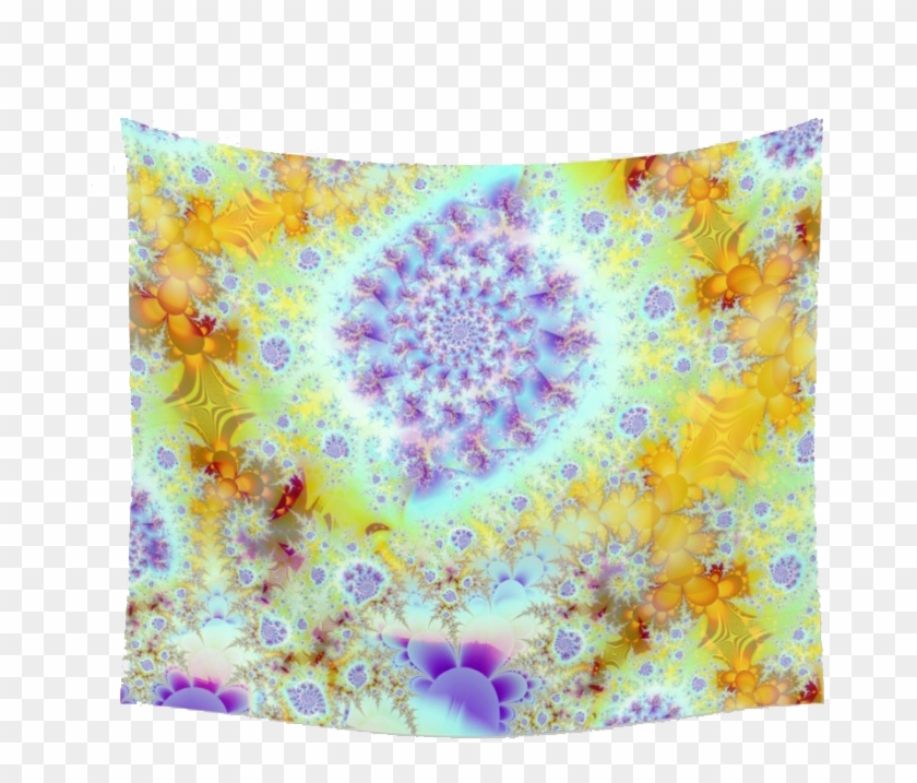 Golden Violet Sea Shells, Abstract Fractal Ocean - Cushion Clipart #3334825