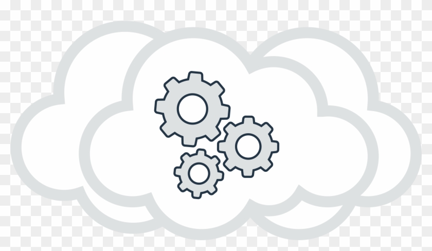 Cloud Automation Icon - Circle Clipart