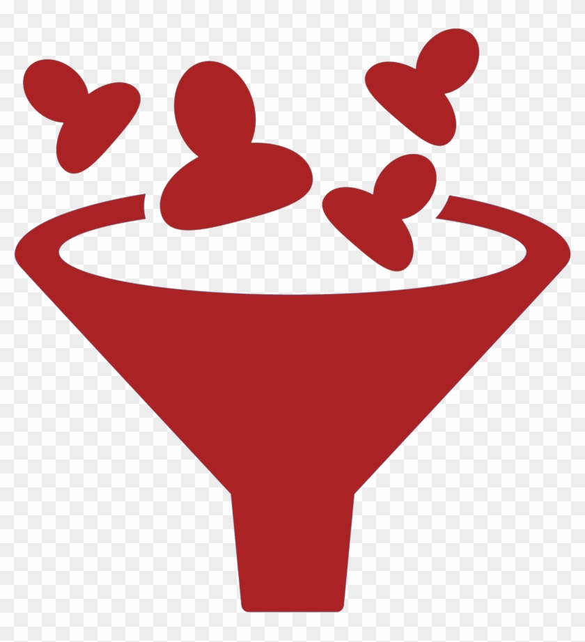 Markkinointiautomaatio Tuottaa Liidejä - Sales Pipeline Icon Red Clipart