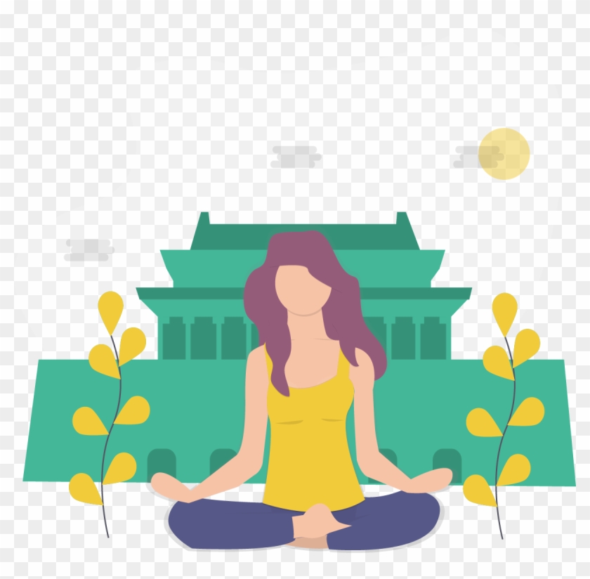 The Basics Of Mindfulness Meditation Roadmap - Sitting Clipart #3336245