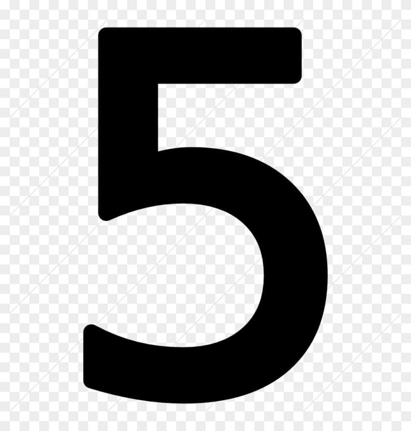 Download Icon Png Number - Black Printable Number 5 Clipart