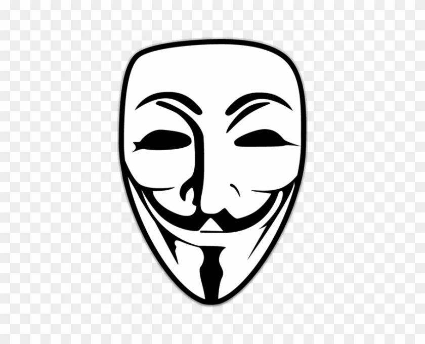 Anonymous Maske Png - Anonymous Mask Drawing Clipart #3337034