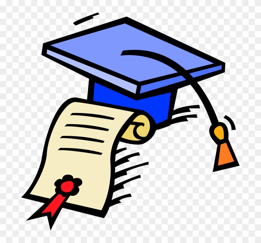 Vector Illustration Of High School, College And University - High School Diploma Clip Art - Png Download #3337951