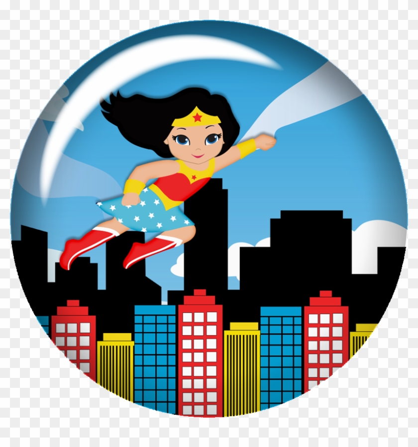 Wonderwoman Baby Clipart - Superhero Birthday Welcome Board - Png Download