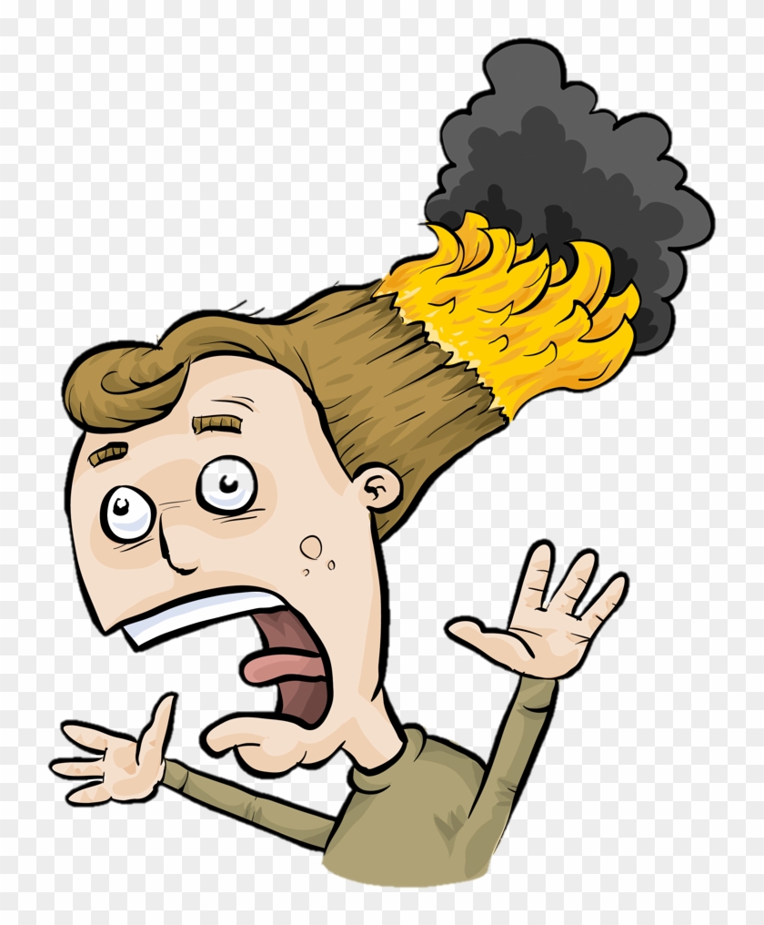 Is Your Customer's Hair On Fire - Work Like Your Hair's On Fire Clipart #3338287