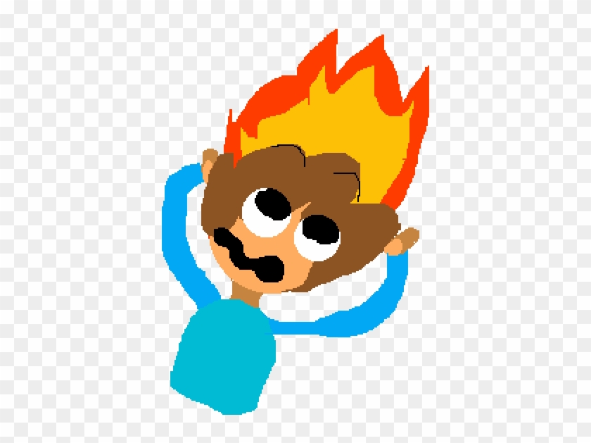 My Hair Is On Fire - Cartoon Clipart