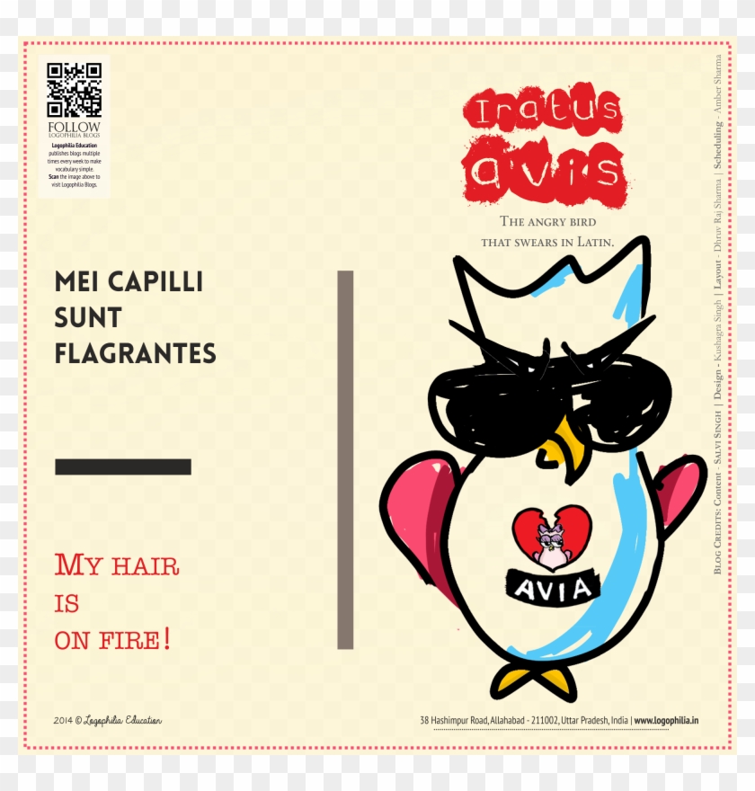 My Hair Is On Fire - Cartoon Clipart