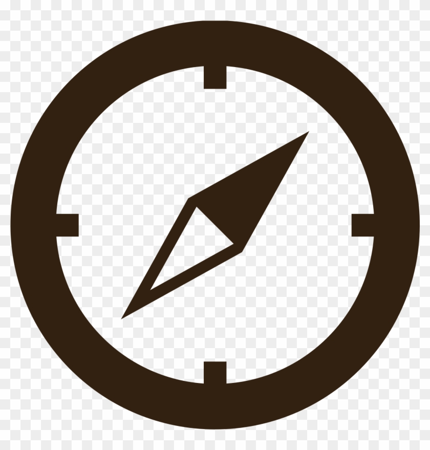 Black And White Compass - Compass Png Black White Clipart