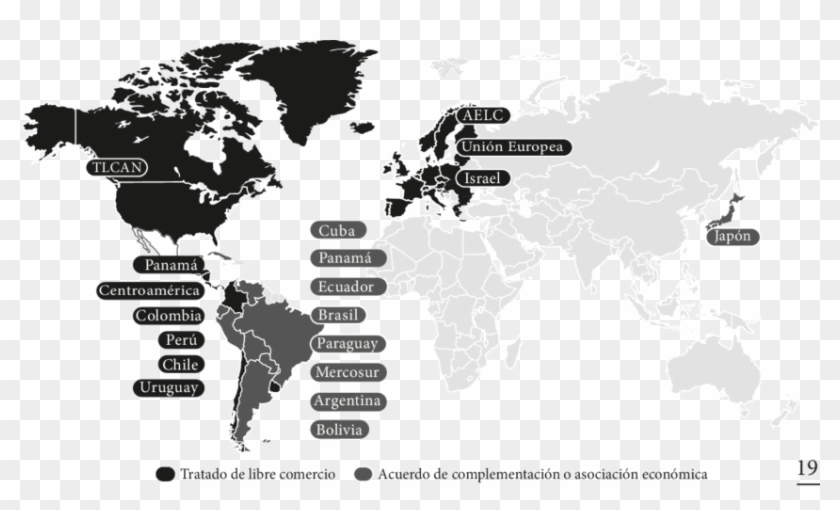 Mapa Comercial De México - Interactive World Map With Countries Clipart