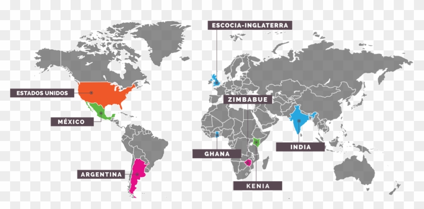 Mapa De Colaboradores - Stock Image World Map Clipart #3339325