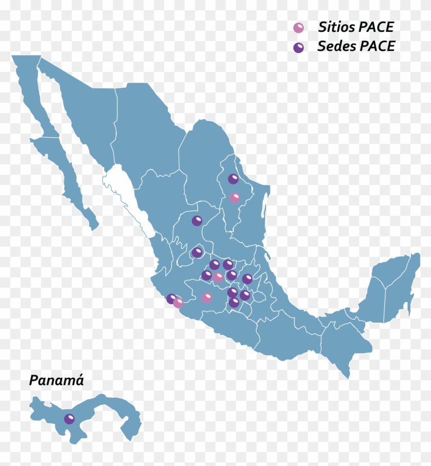 Mapa De Mexico Sede Y Sitios - Mexico Cut Out Clipart