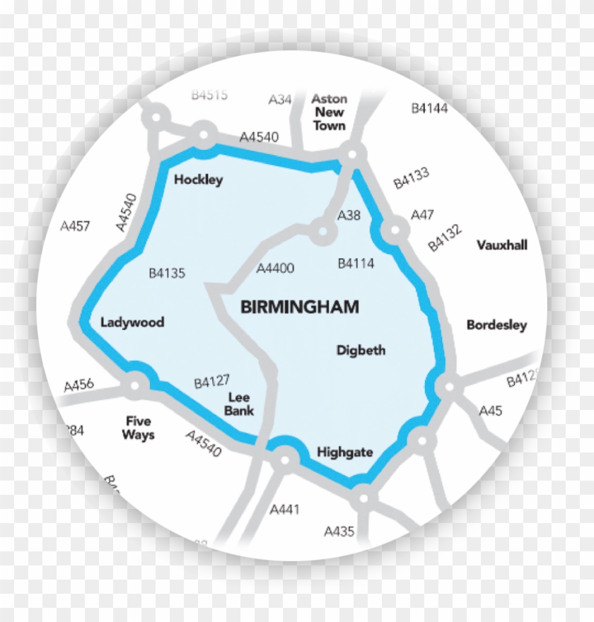 Clean Air Zone Birmingham Map Clipart