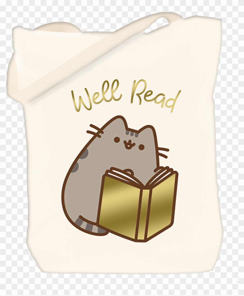 Pusheen Sweet & Simple Tote Bag 'well Read' - Pusheen Step By Step Cookies Gif Clipart
