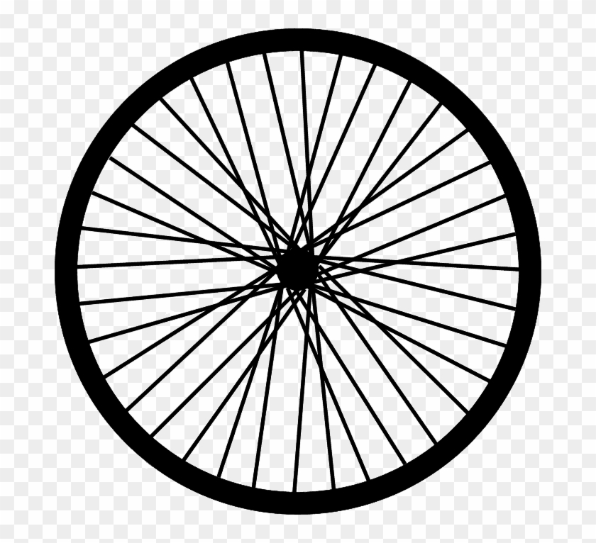 Bikewheelblk - Wall Clock Icon Png Clipart #3341769