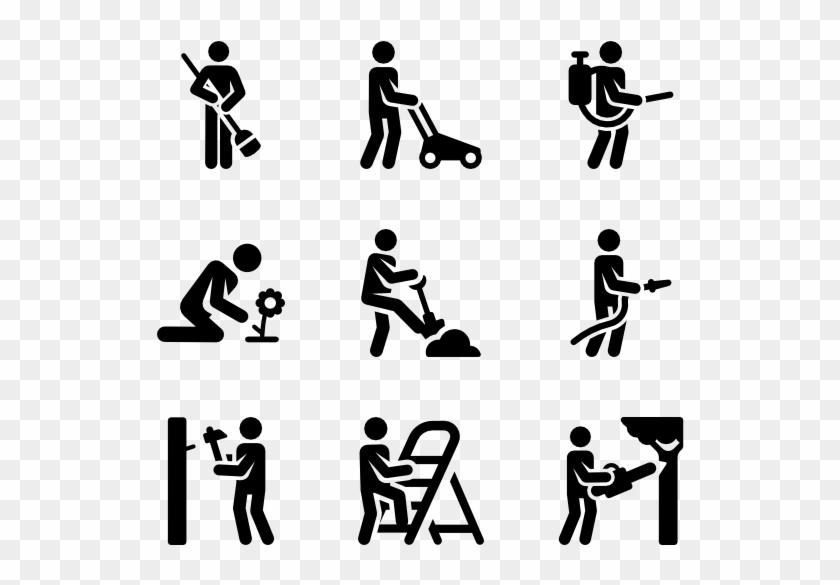 Gardening Pictograms - Aged Care Icon Clipart