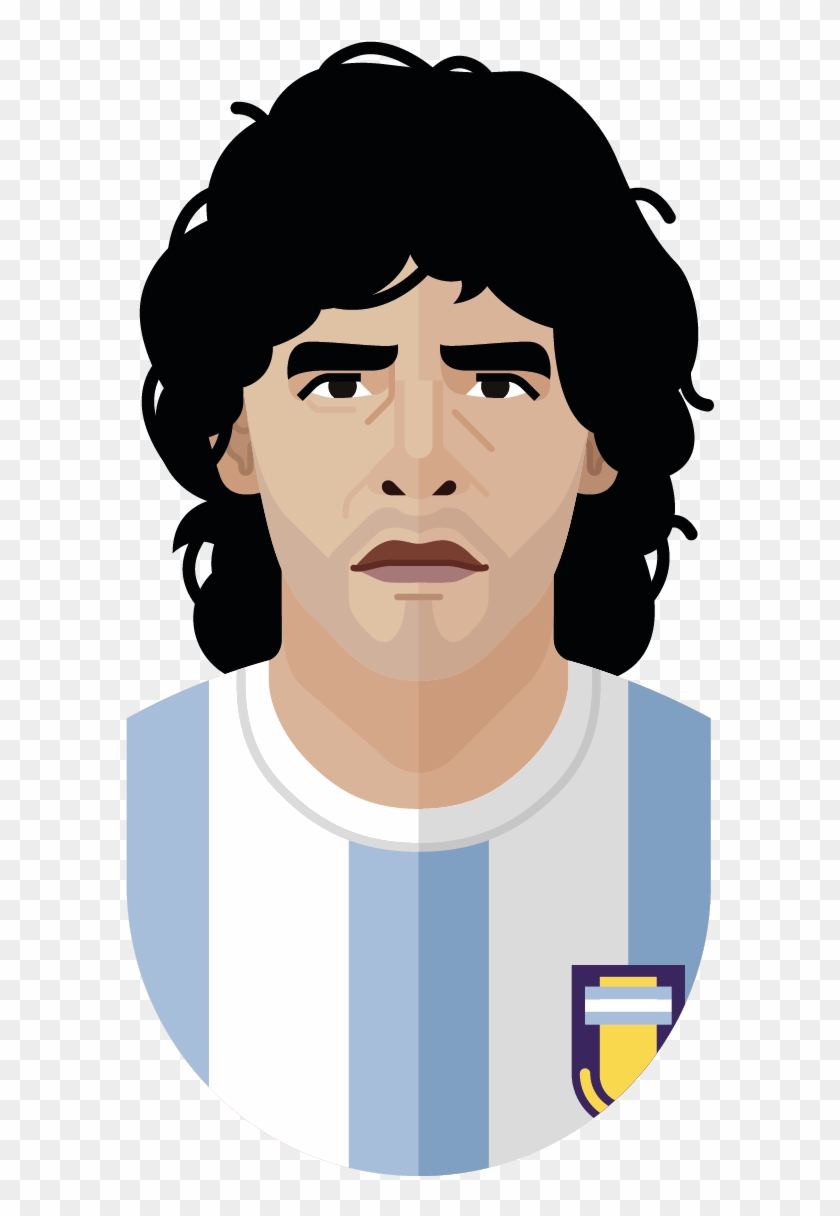 Diego Maradona Poster Illustration Clipart Pikpng