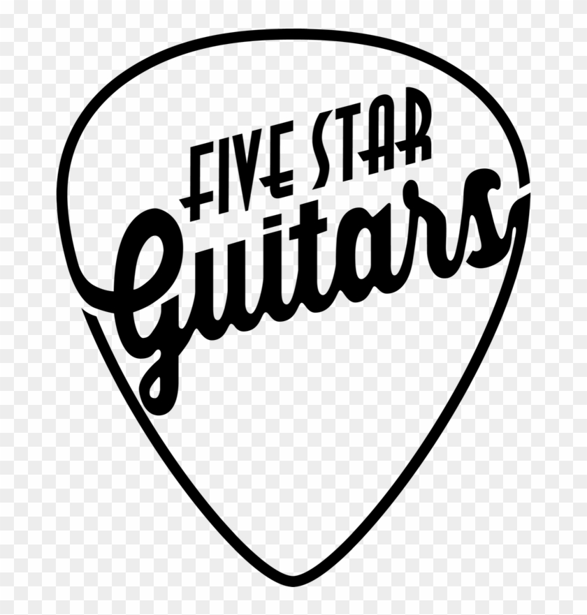 Fivestarguitarslogo Orig - Guitar Drawing Logo Clipart