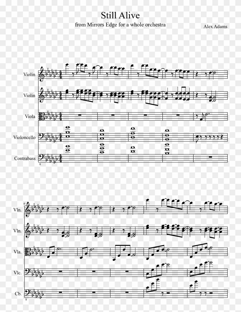Still Alive Sheet Music Composed By Alex Adams 1 Of - Semper Paratus Sheet Music Trumpet Clipart